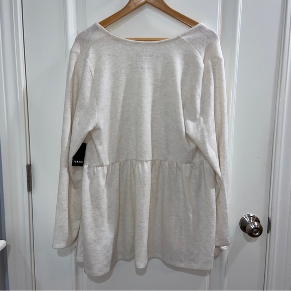 NWT torrid Super Soft Cream Drape Front Cardigan, size 1 - Picture 5 of 8